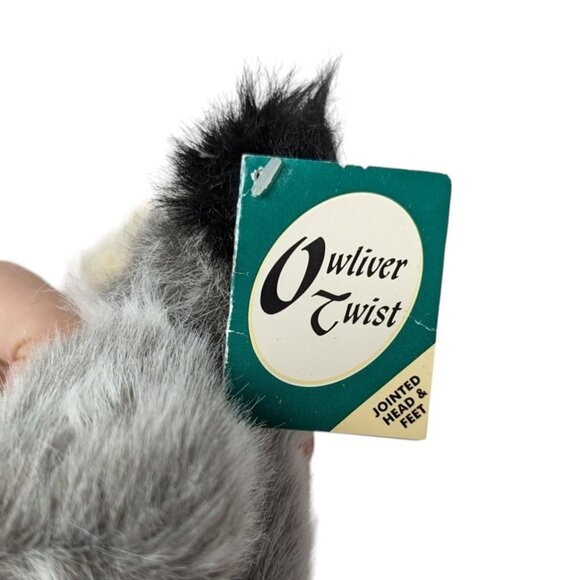 Vintage Mary Meyer Owl Oliver Twist Realistic Grey Owl Plush Stuffed Animal Toy - Picture 4 of 7